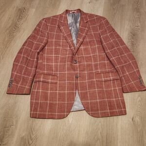 Peter Millar Red Plaid Sport Coat